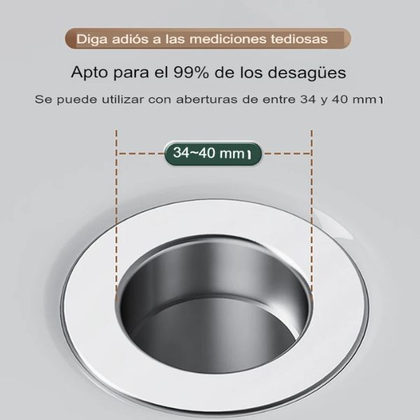 Tapón de Drenaje Anticlog de alta calidad con filtración de doble capa, diseño universal, anti insectos, y bloqueo de malos olores. Removible y fácil de instalar, ideal para mantener los lavabos limpios y libres de obstrucciones